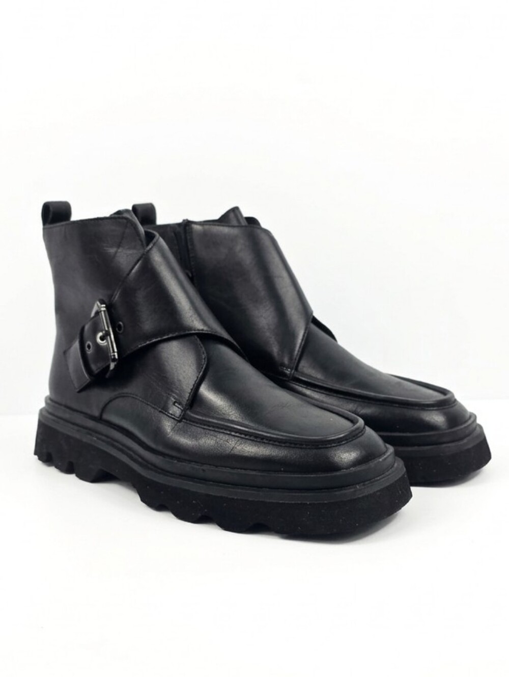 Pilcro Buckle Black Leather Women's Boots‎ Size EU 40 - US 10